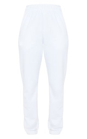 White Casual Jogger | Trousers | PrettyLittleThing