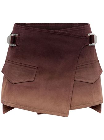 Dion Lee Ombré Denim Mini Wrap Skirt - Farfetch
