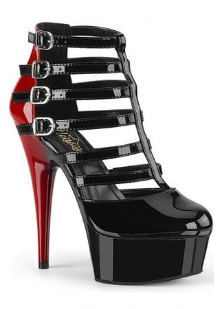 Pleaser shoes- black and red pump