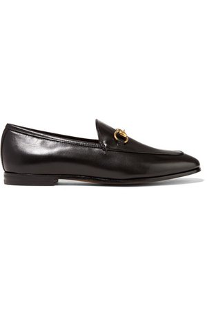 Gucci | Jordaan horsebit-detailed leather loafers | NET-A-PORTER.COM