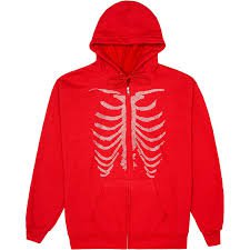 red skeleton rhinestone zip up hoodie - Google Search