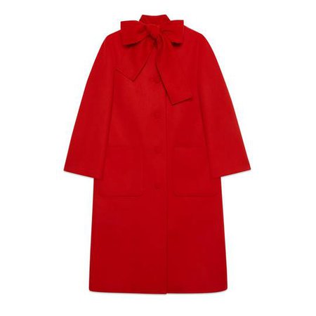 Wool coat with self-tie in Red wool | Gucci Gifts for Women