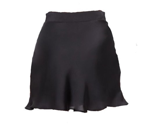 bershka black satin skirt