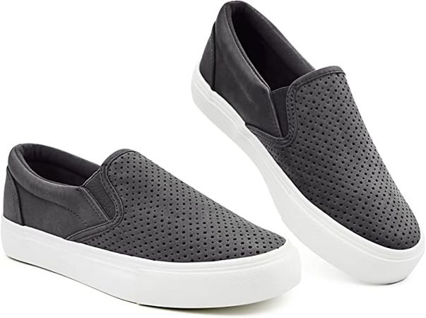 Amazon.com | JENN ARDOR Slip On Shoes for Women Low Top Canvas Sneakers Flats Comfortable Walking Casual Shoes | Loafers & Slip-Ons