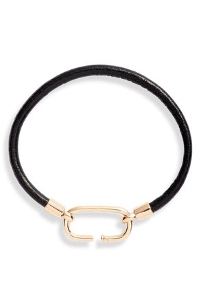 ALLSAINTS Carabiner Leather Bracelet (Nordstrom Exclusive) | Nordstrom