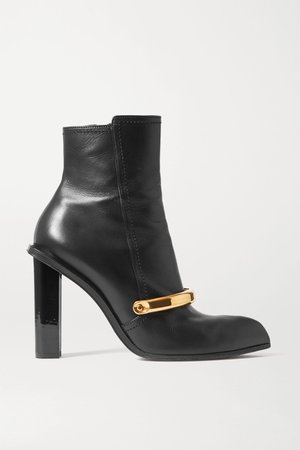 Black Embellished leather ankle boots | Alexander McQueen | NET-A-PORTER
