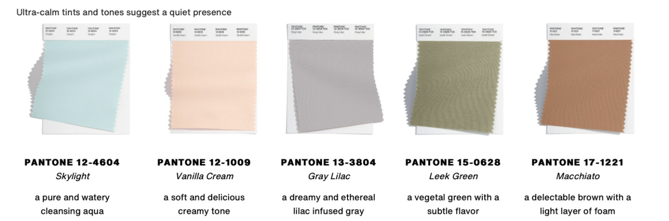 Neutral Pantone Color Pallet Spring/Summer 2023