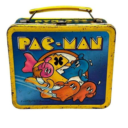 Vintage 1980 Aladdin Bally Midway Pac Man Metal Retro Lunch Box - No Thermos | eBay