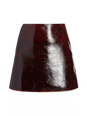 Shop Alaïa Coated Wool-Blend Miniskirt | Saks Fifth Avenue