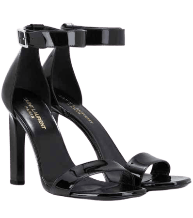 Saint Laurent Black Sandal Heels