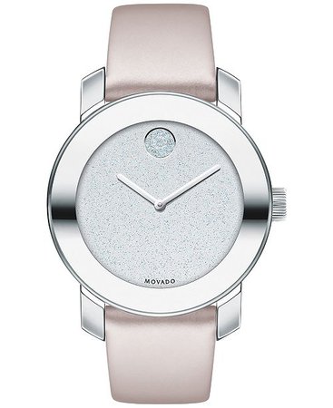 Movado Women's Swiss BOLD Blush Leather Strap Watch 36mm - Watches - Jewelry & Watches - Macy's
