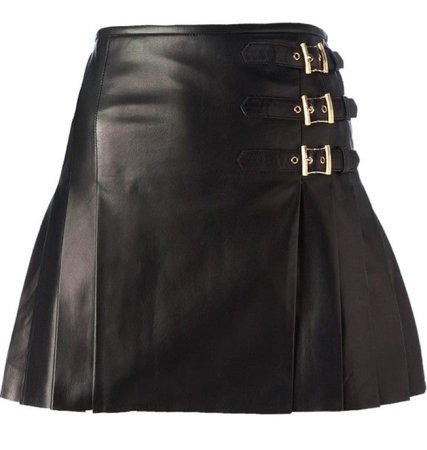 leather pleated skirt