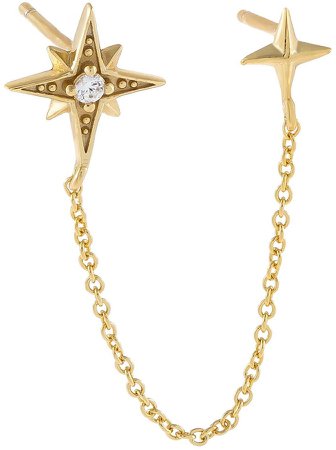 Starburst Chain Stud Earring