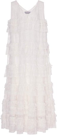 SOONIL Cream Lace Maxi Dress Size: 0