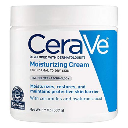 Amazon.com : CeraVe Moisturizing Cream | 19 Ounce | Daily Face and Body Moisturizer for Dry Skin