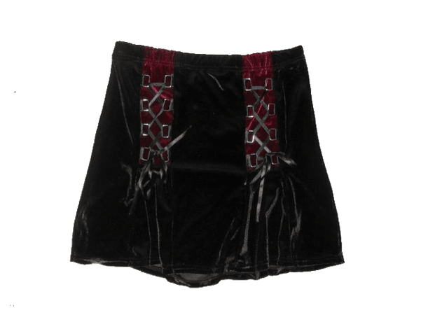 black and red skirt