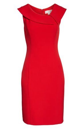 Harper Rose Envelope Collar Crepe Sheath Dress | Nordstrom