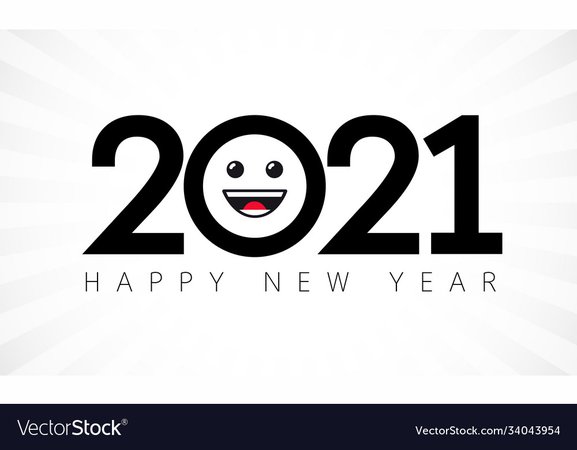 2021 happy new year emoji icon Royalty Free Vector Image