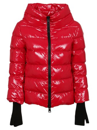 Red Technical Fabric Padded Jacket