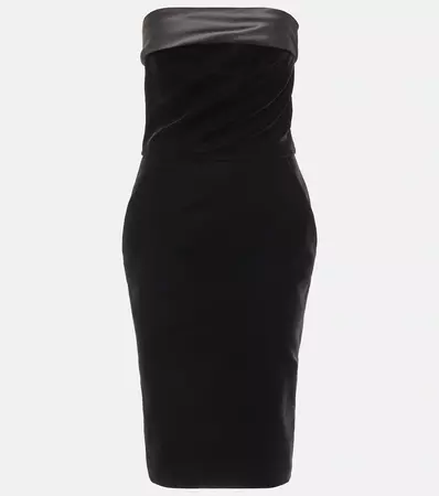 Strapless Minidress in Black - Saint Laurent | Mytheresa