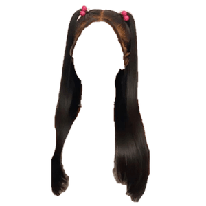 brown hair png twin pigtail clip