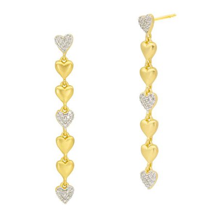 FREIDA ROTHMAN | From the Heart Linear Earring | Latest Collection of Shop by Color - Gold
