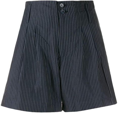 striped wide leg shorts