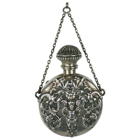 Shiebler Victorian Perfume Flask Pendant For Sale at 1stDibs