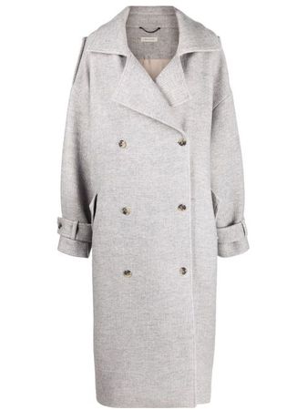 The Mannei Melange double-breasted Coat