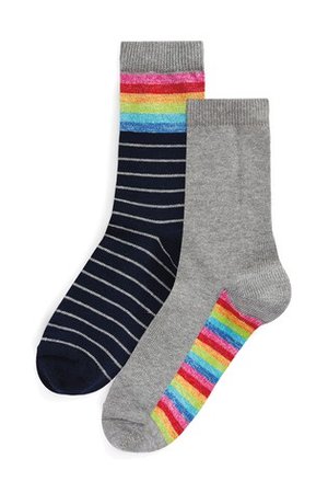 rainbowgrey blue striped socks thermal next