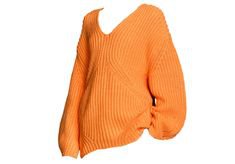 Orange oversized sweater Polyvore