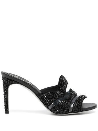 Shop René Caovilla crystal-embellished sandals with Express Delivery - FARFETCH