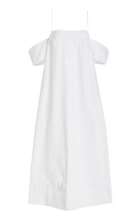 Sierra Off-The-Shoulder Trapeze Cotton Midi Dress By Moré Noir | Moda Operandi