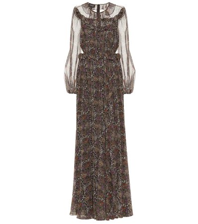 Floral Silk Maxi Dress - Giambattista Valli | Mytheresa