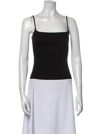 Reformation Square Neckline Sleeveless Top - Black Tops, Clothing - WRFMN85238 | The RealReal