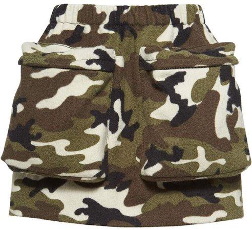 camouflage print mini-skirt