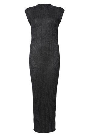 AllSaints Patrice Cap Sleeve Rib Midi Sweater Dress | Nordstrom