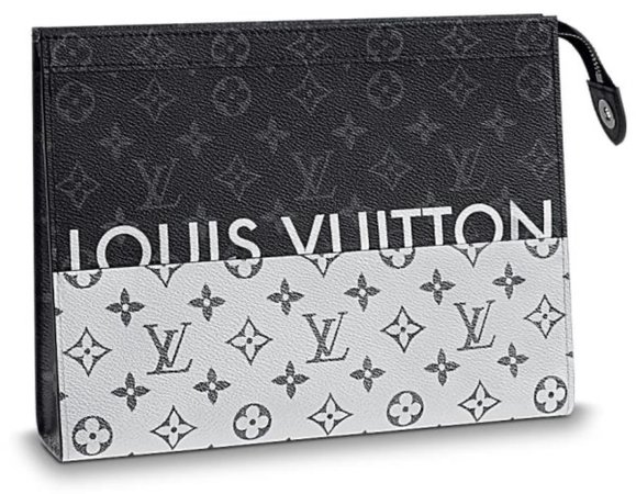 NEW 2018 Louis Vuitton Pochette Voyage MM Silver Monogram Eclipse Split NEW