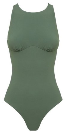 green bodysuit top