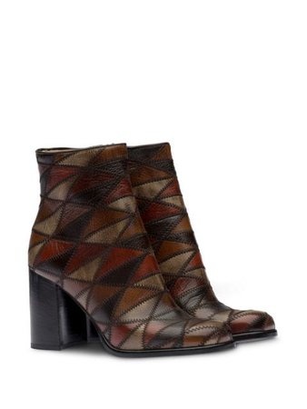 Miu Miu Geometric Pattern Ankle Boots - Farfetch