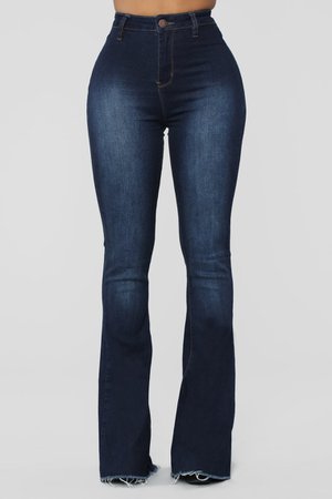 Valentina High Rise Flare Jeans - Dark Denim FASHION NOVA