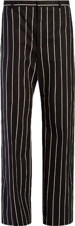 balenciaga straight-leg striped trousers