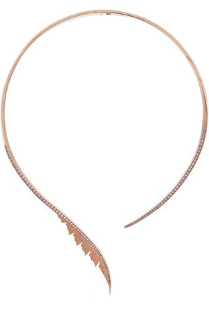 Stephen Webster | Magnipheasant 18-karat rose gold diamond necklace | NET-A-PORTER.COM