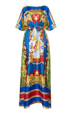 Printed Silk Dress By Versace | Moda Operandi