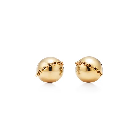 Tiffany HardWear bolt stud earrings in 18k gold. | Tiffany & Co.