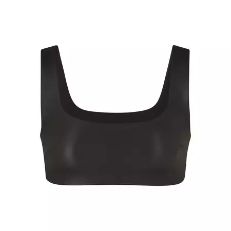 Faux Leather Bralette - Soot | SKIMS