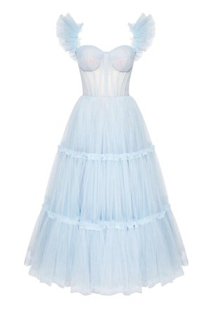 Milla midi dress (light blue)