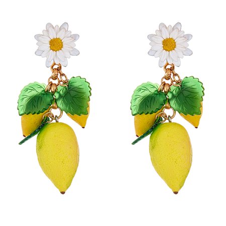 Elizabeth Cole Lemon Thaddea Earrings | HAUTEheadquarters
