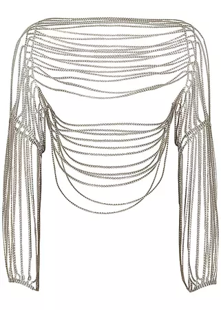 Stella McCartney Crystal-embellished draped chain top - Harvey Nichols