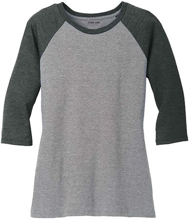 Grey/Dark-Grey Raglan Baseball Shirt